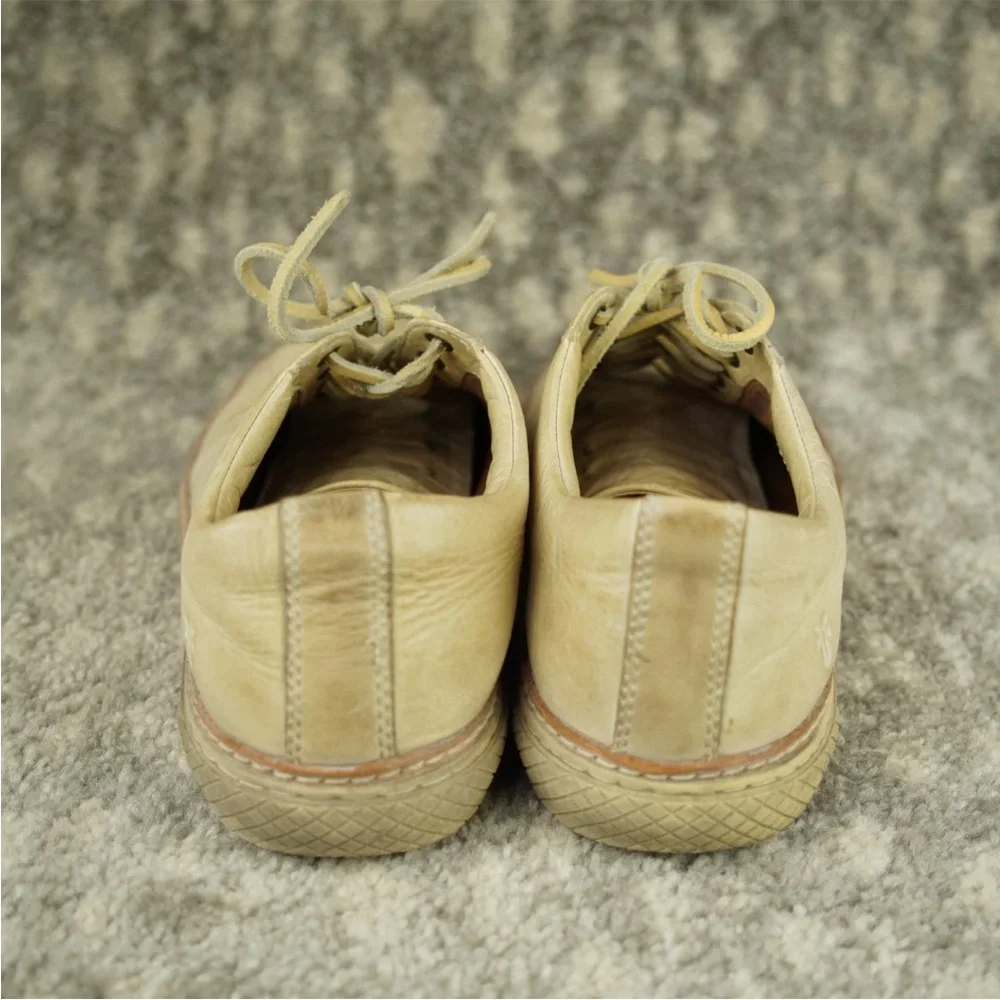 Frye Walker Sneakers Mens Size 9 Cream Ivory Low Top Leather Shoes Leather Lace